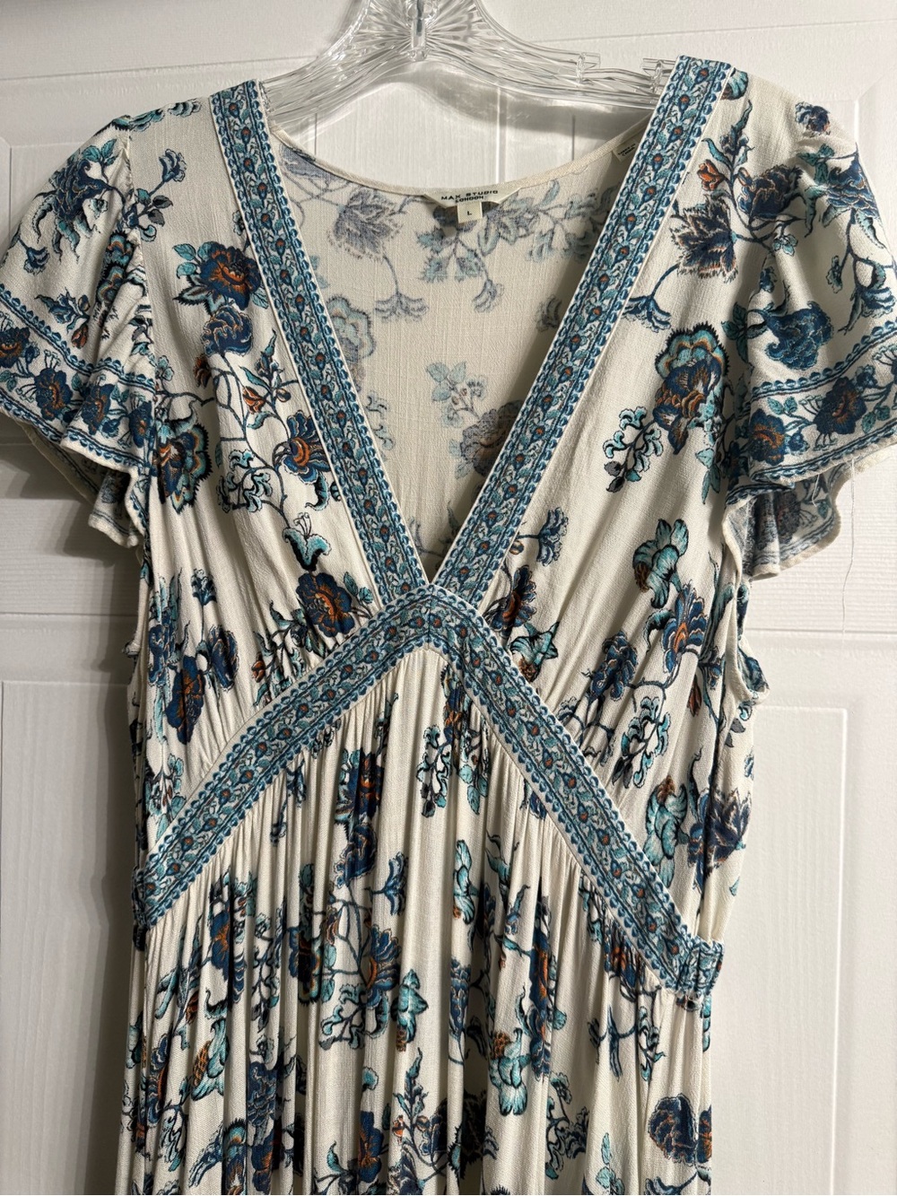 Boho Floral V-Neck Maxi Dress